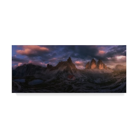 David Martin Castan 'Tre Cime' Canvas Art,8x19